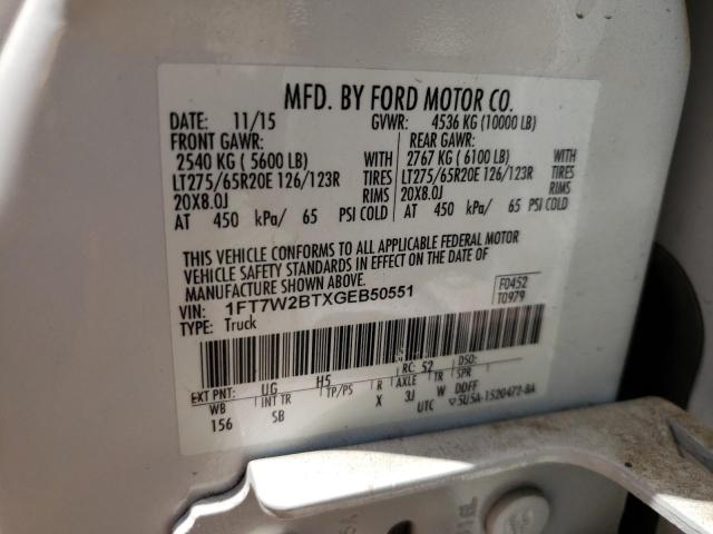 Photo 10 from auction – 2016 FORD F250 SUPER with VIN 1FT7W2BTXGEB50551