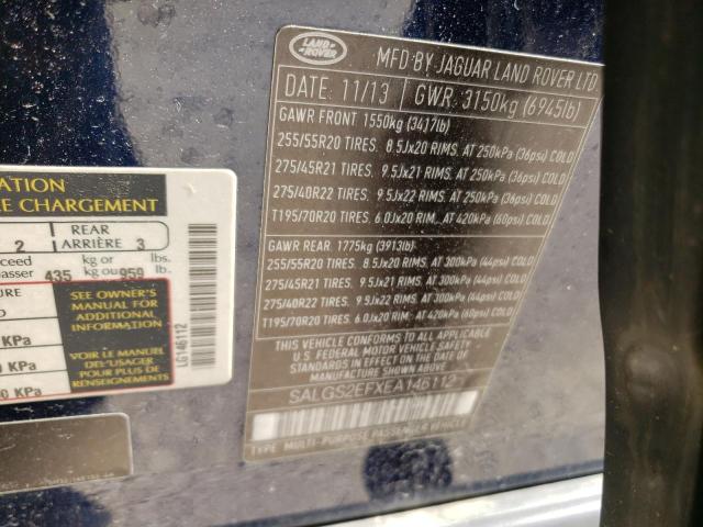 Photo 10 from auction – 2014 LAND ROVER RANGE ROVE with VIN SALGS2EFXEA146112
