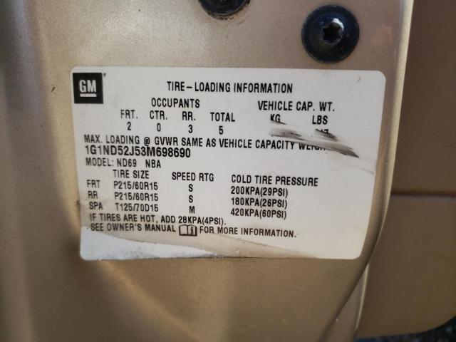 Photo 10 from auction – 2003 CHEVROLET MALIBU with VIN 1G1ND52J53M698690