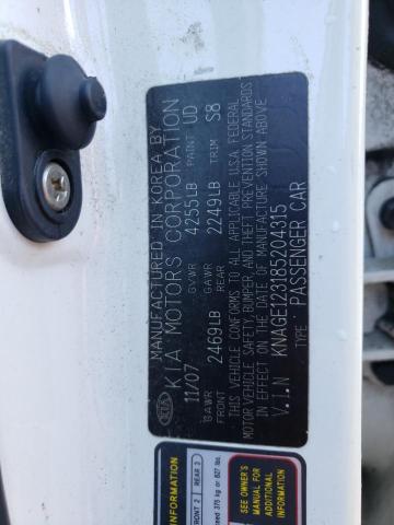 Photo 10 from auction – 2008 KIA OPTIMA LX with VIN KNAGE123185204315