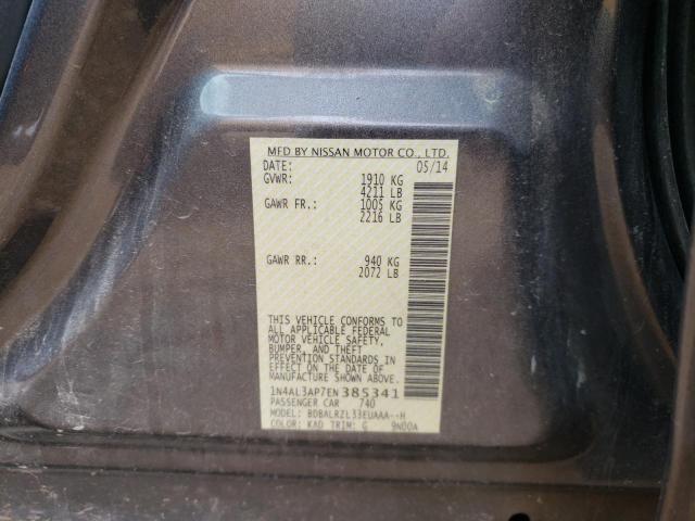 Photo 10 from auction – 2014 NISSAN ALTIMA 2.5 with VIN 1N4AL3AP7EN385341