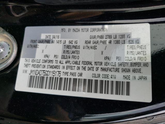 Photo 10 from auction – 2016 MAZDA MX-5 MIATA with VIN JM1NDAD75G0115176