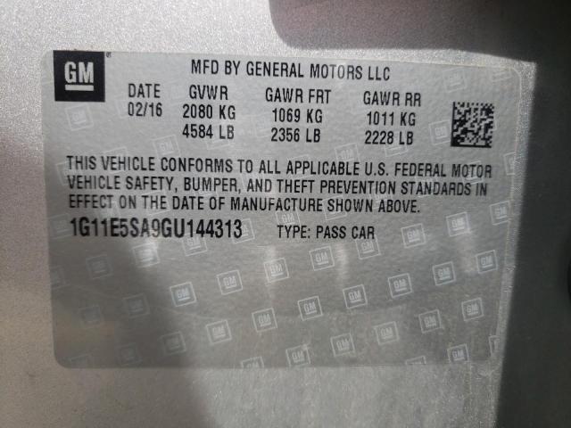 Photo 10 from auction – 2016 CHEVROLET MALIBU LIM with VIN 1G11E5SA9GU144313