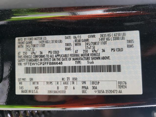 Photo 10 from auction – 2015 FORD F150 SUPER with VIN 1FTEW1CP2FFB86648