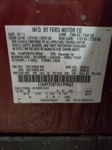 Photo 10 from auction – 2015 FORD TAURUS SEL with VIN 1FAHP2E87FG199062