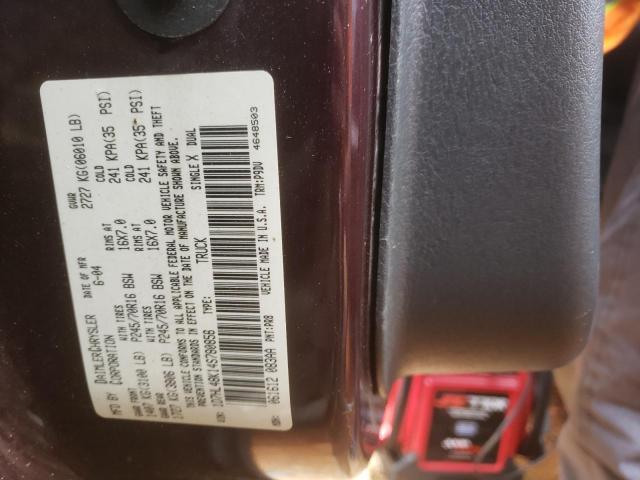 Photo 10 from auction – 2004 DODGE DAKOTA QUA with VIN 1D7HL48K14S780856