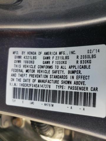 Photo 10 from auction – 2014 HONDA ACCORD SPO with VIN 1HGCR2F54EA147376