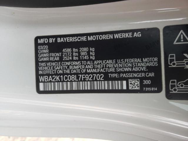 Photo 10 from auction – 2020 BMW 230XI with VIN WBA2K1C08L7F92702