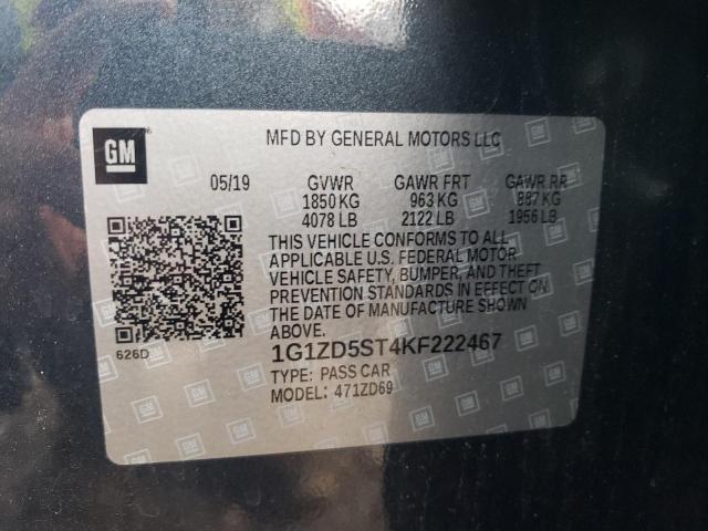 Photo 10 from auction – 2019 CHEVROLET MALIBU LT with VIN 1G1ZD5ST4KF222467