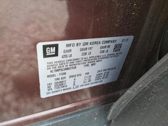 Photo 10 from auction – 2022 CHEVROLET TRAILBLAZE with VIN KL79MPSL5NB037548