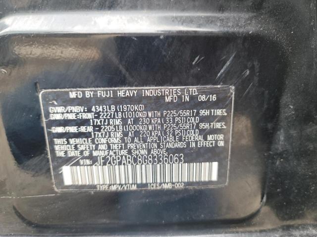 Photo 10 from auction – 2016 SUBARU CROSSTREK with VIN JF2GPABC8G8336063