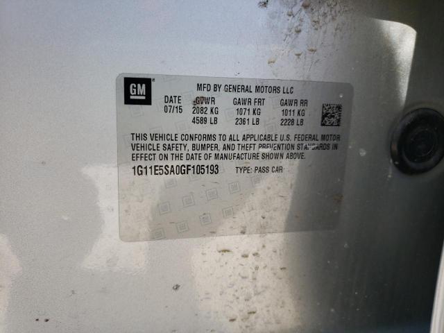 Photo 10 from auction – 2016 CHEVROLET MALIBU LIM with VIN 1G11E5SA0GF105193