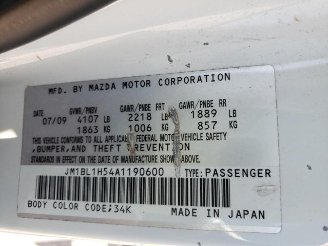 Photo 10 from auction – 2010 MAZDA 3 S with VIN JM1BL1H54A1190600