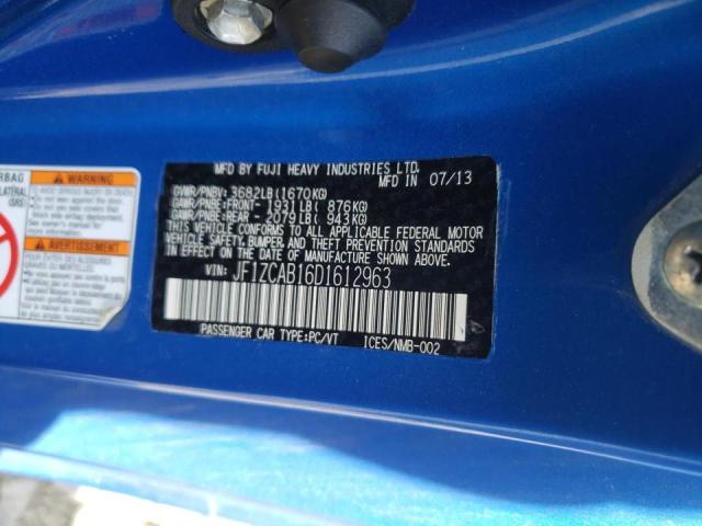 Photo 10 from auction – 2013 SUBARU BRZ 2.0 PR with VIN JF1ZCAB16D1612963