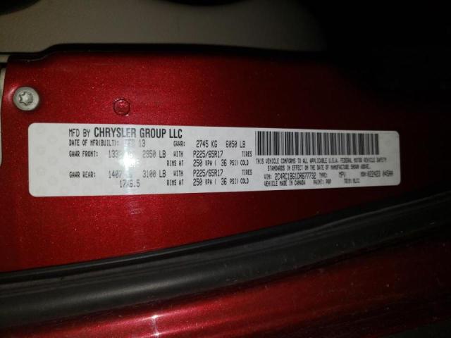 Photo 10 from auction – 2013 CHRYSLER TOWN & COU with VIN 2C4RC1BG1DR677732