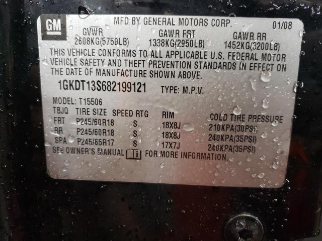 Photo 10 from auction – 2008 GMC ENVOY with VIN 1GKDT13S682199121