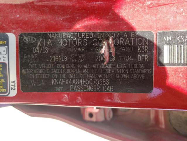 Photo 10 from auction – 2014 KIA FORTE EX with VIN KNAFX4A84E5075583
