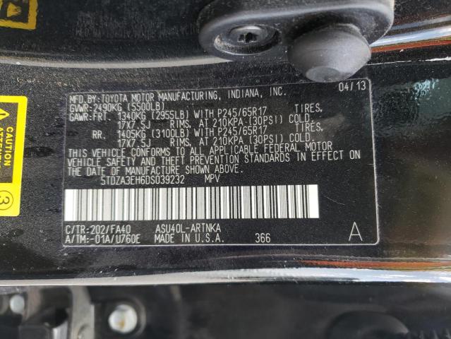 Photo 10 from auction – 2013 TOYOTA HIGHLANDER with VIN 5TDZA3EH6DS039232