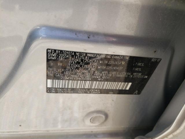 Photo 10 from auction – 2017 TOYOTA RAV4 XLE with VIN 2T3WFREV3HW356984