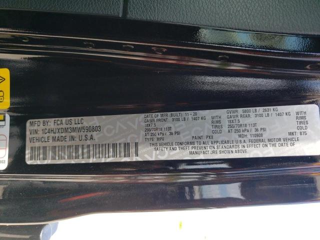Photo 10 from auction – 2021 JEEP WRANGLER U with VIN 1C4HJXDM3MW590803