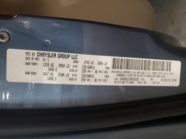 Photo 10 from auction – 2011 CHRYSLER TOWN & COU with VIN 2A4RR5DG7BR765937