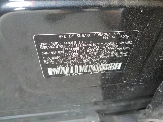 Photo 10 from auction – 2018 SUBARU FORESTER 2 with VIN JF2SJAGC0JH554025