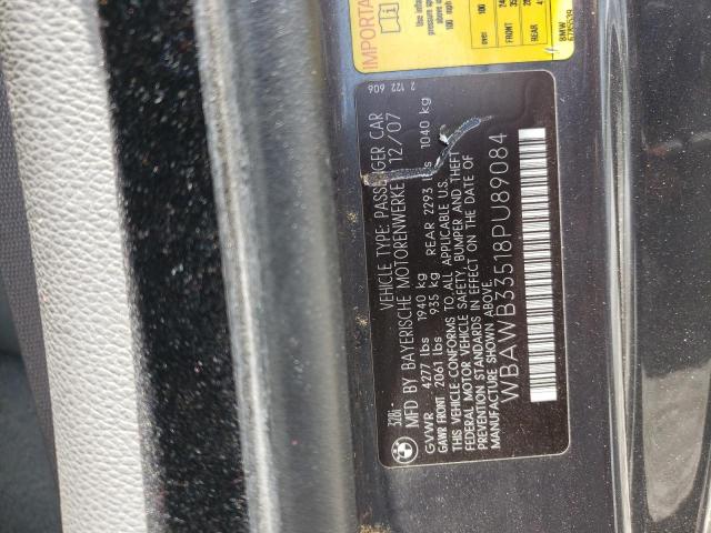 BMW 328 I 2008 with VIN WBAWB33518PU89084 - Photo from auction