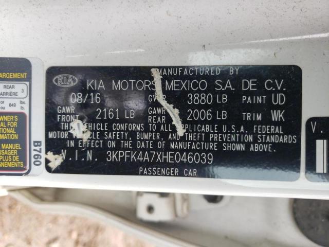 Photo 10 from auction – 2017 KIA FORTE LX with VIN 3KPFK4A7XHE046039