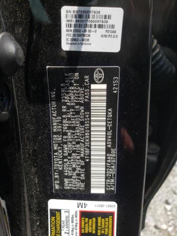 Photo 10 from auction – 2011 TOYOTA CAMRY BASE with VIN 4T1BF3EK8BU185540