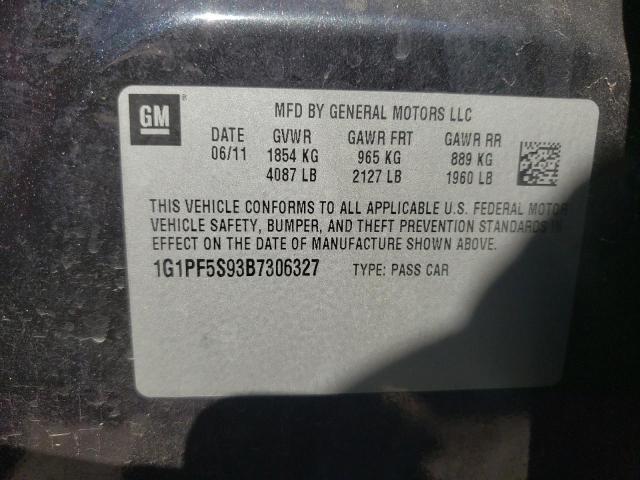 Photo 10 from auction – 2011 CHEVROLET CRUZE LT with VIN 1G1PF5S93B7306327