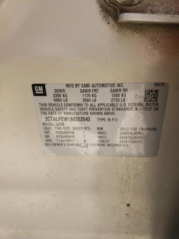 Photo 10 from auction – 2010 GMC TERRAIN SL with VIN 2CTALFEW1A6352643
