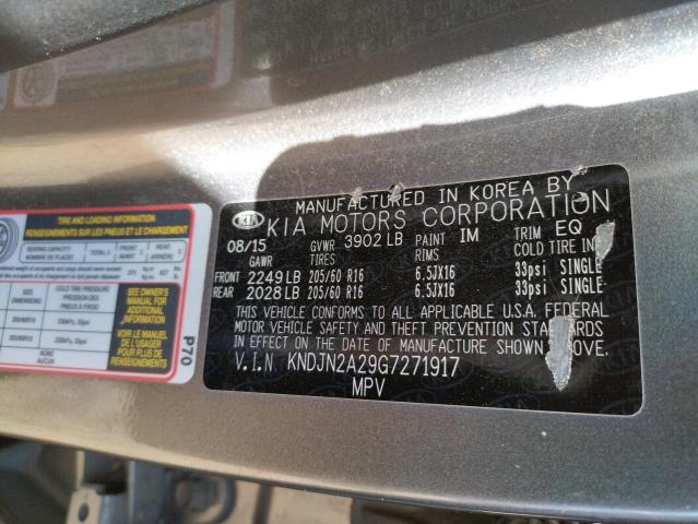 Photo 10 from auction – 2016 KIA soul with VIN KNDJN2A29G7271917