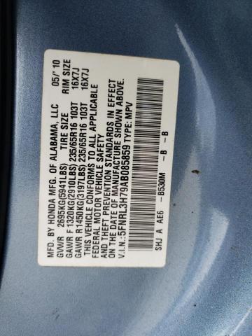 Photo 10 from auction – 2010 HONDA ODYSSEY EX with VIN 5FNRL3H79AB085859