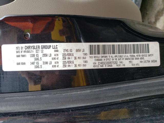 Photo 10 from auction – 2013 DODGE GRAND CARA with VIN 2C4RDGCG9DR575352