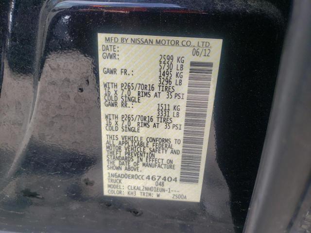 Photo 10 from auction – 2012 NISSAN FRONTIER S with VIN 1N6AD0ER0CC467404