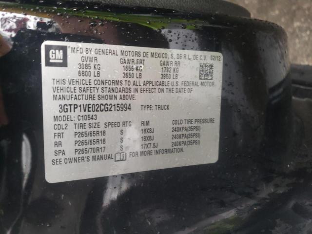 Photo 10 from auction – 2012 GMC SIERRA C15 with VIN 3GTP1VE02CG215994