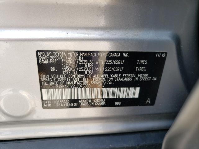 Photo 10 from auction – 2020 TOYOTA RAV4 XLE with VIN 2T3P1RFV2LC075383
