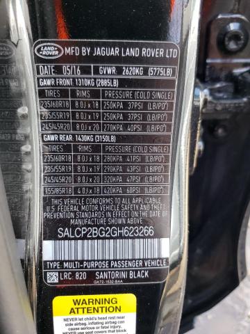 Photo 10 from auction – 2016 LAND ROVER DISCOVERY with VIN SALCP2BG2GH623266