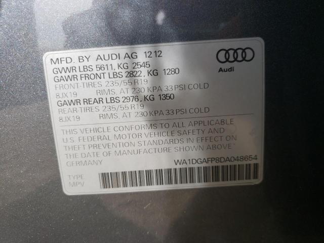 Photo 10 from auction – 2013 AUDI Q5 PREMIUM with VIN WA1DGAFP8DA048654