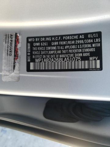 Photo 10 from auction – 2011 PORSCHE CAYENNE S with VIN WP1AB2A26BLA51075