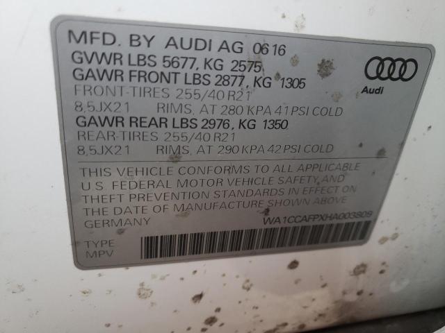Zdjęcie 1 z aukcji – 2017 AUDI SQ5 PREMIU z VIN WA1CCAFPXHA003809