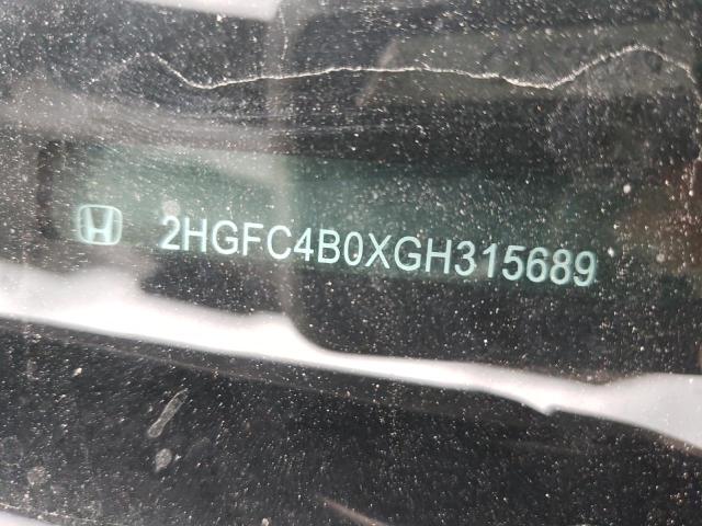 Photo 10 from auction – 2016 HONDA CIVIC LX with VIN 2HGFC4B0XGH315689