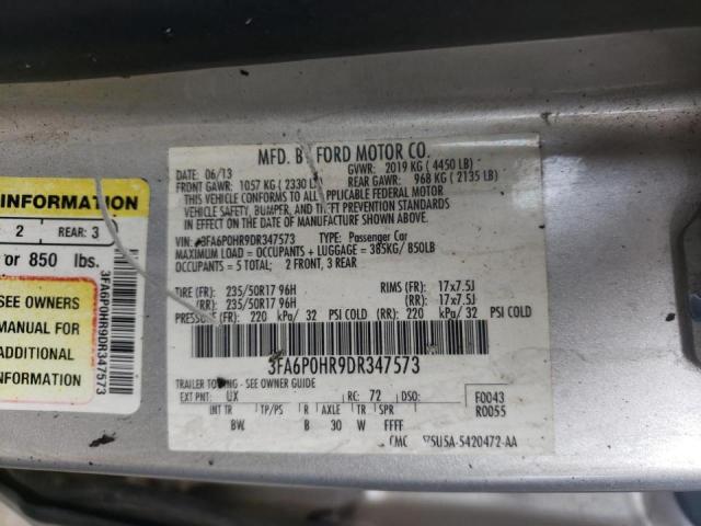 Photo 10 from auction – 2013 FORD FUSION SE with VIN 3FA6P0HR9DR347573