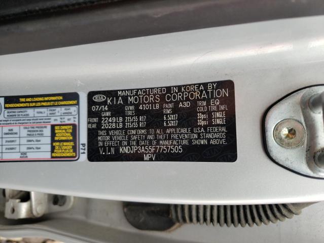 Foto 10 de la subasta – 2015 KIA SOUL + con VIN KNDJP3A55F7757505