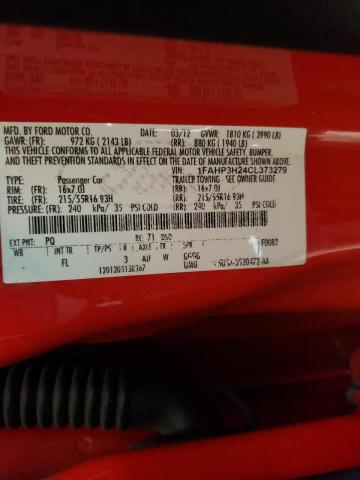 Photo 10 from auction – 2012 FORD FOCUS SEL with VIN 1FAHP3H24CL373279