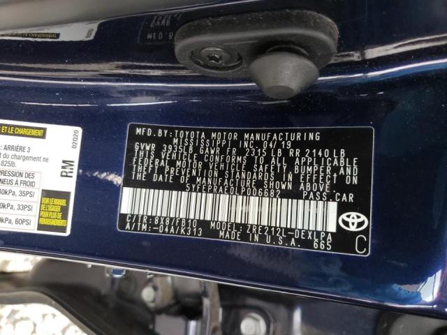 Photo 10 from auction – 2020 TOYOTA COROLLA LE with VIN 5YFEPRAE0LP006682