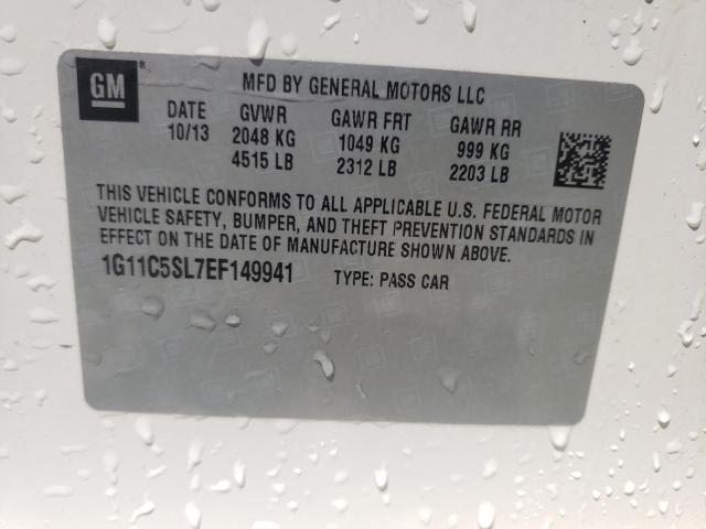 Photo 10 from auction – 2014 CHEVROLET MALIBU 1LT with VIN 1G11C5SL7EF149941