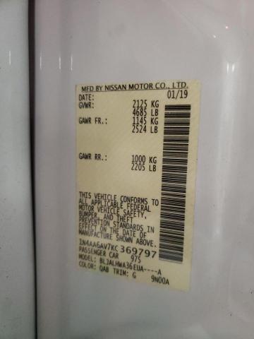 Photo 10 from auction – 2019 NISSAN MAXIMA S with VIN 1N4AA6AV7KC369797