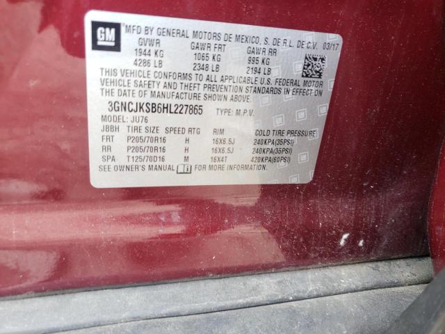 Photo 10 from auction – 2017 CHEVROLET TRAX LS with VIN 3GNCJKSB6HL227865