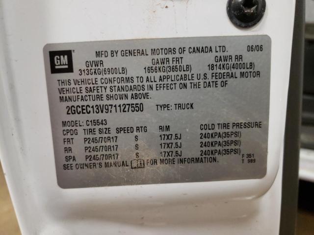 Photo 10 from auction – 2007 CHEVROLET SILVERADO with VIN 2GCEC13V971127550